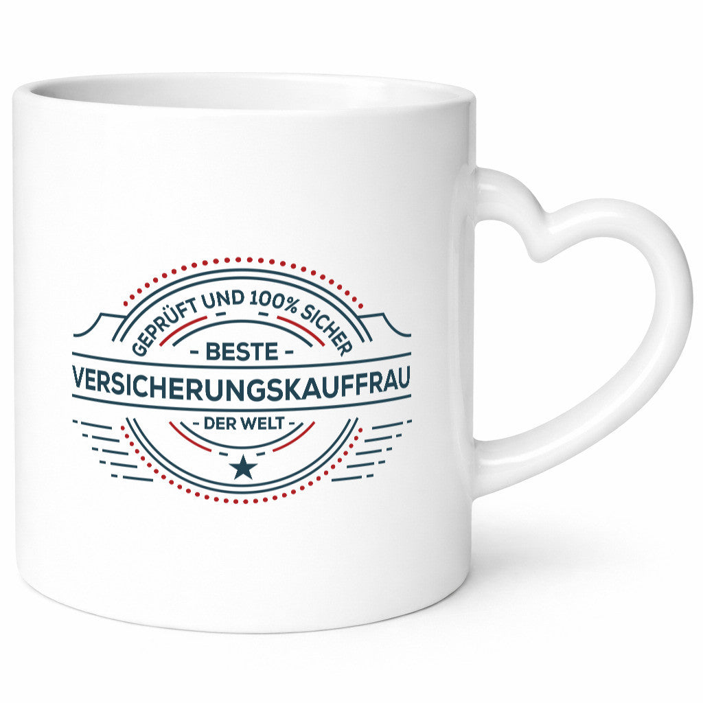 Geprüft und sicher: Versicherungskauffrau | Kauffrau Humor Geschenkidee Tasse
