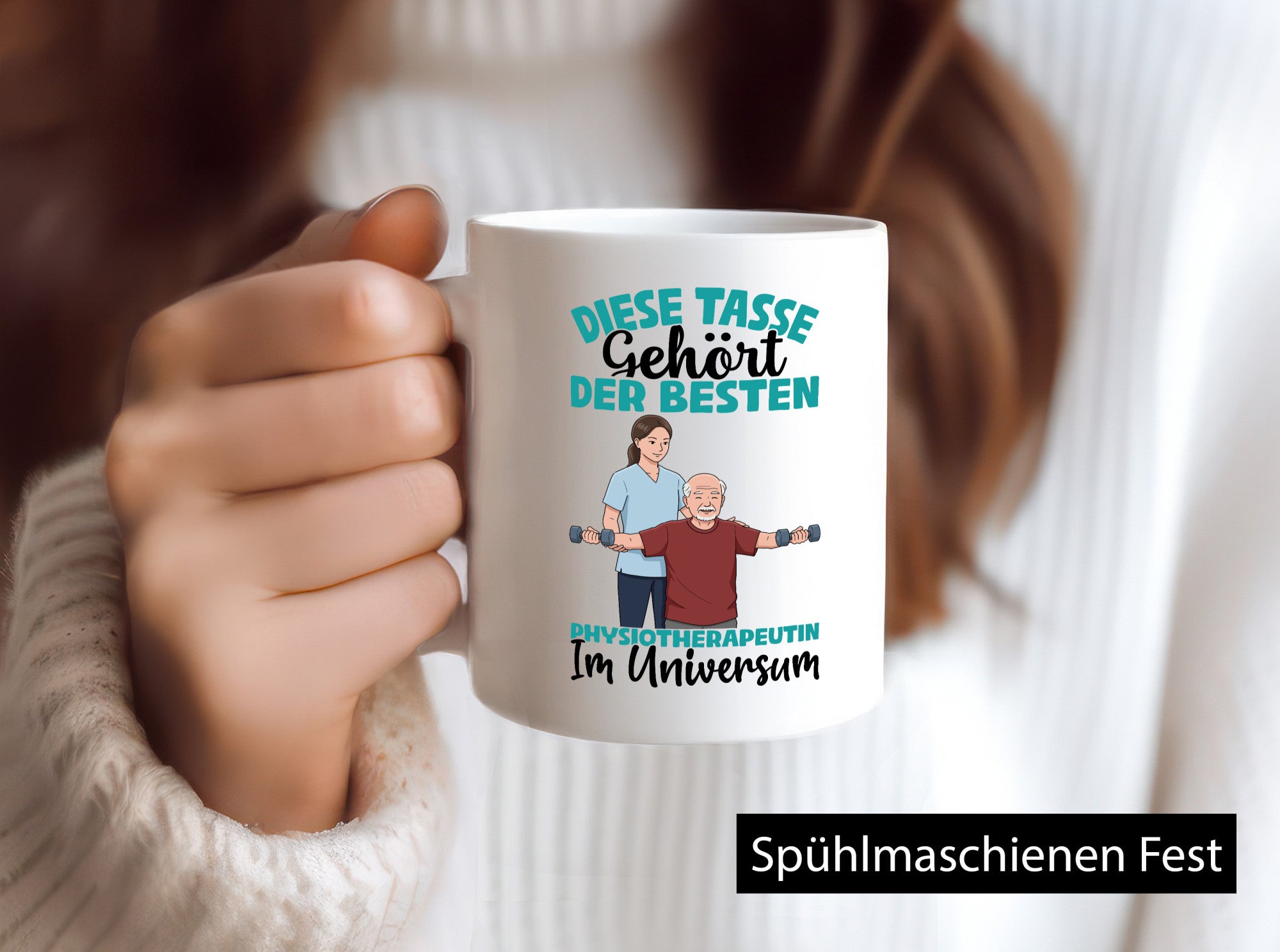 Im Universum: Physiotherapeutin lustiger Spruch Geschenk Humor Geschenkidee