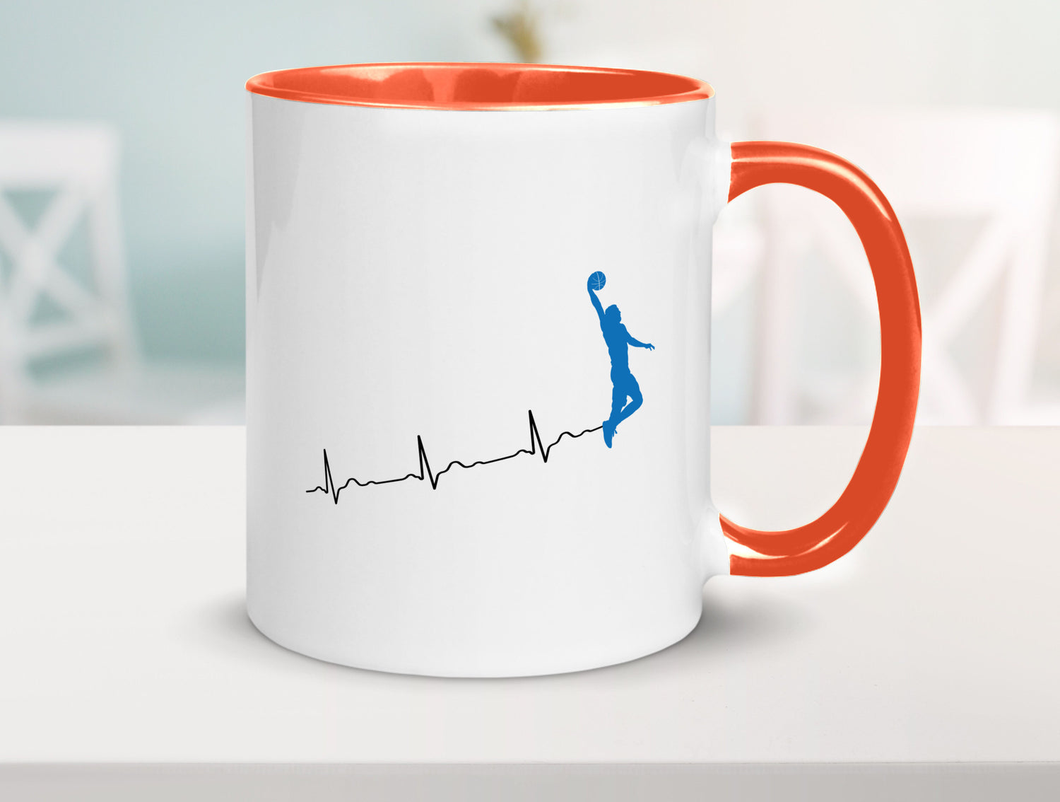 Herzschlag Basketball | Motiv Sport Ballsport Humor Geschenkidee Tasse