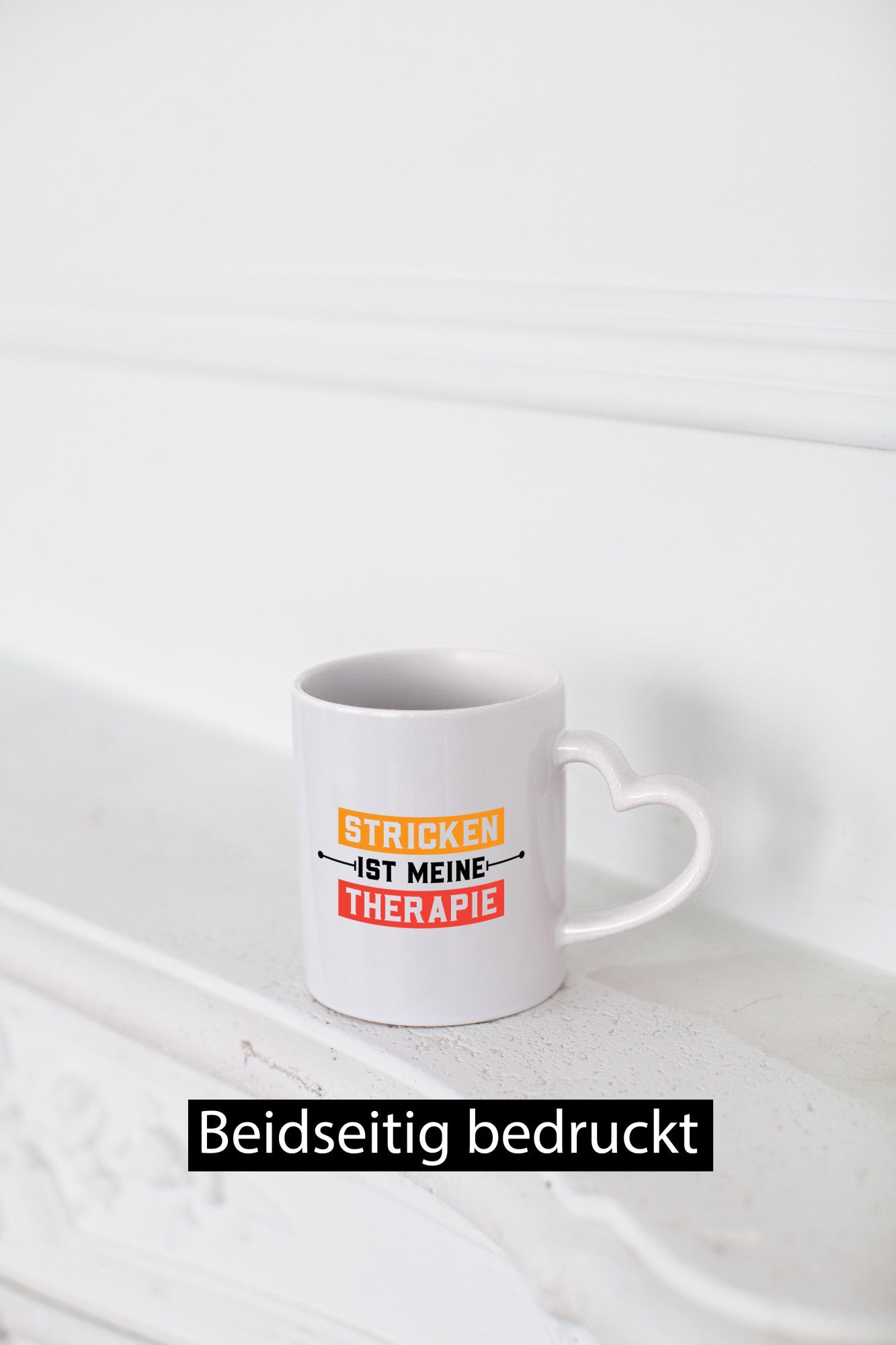 Stricken ist meine Therapie | Stricknadel Humor Geschenkidee Tasse
