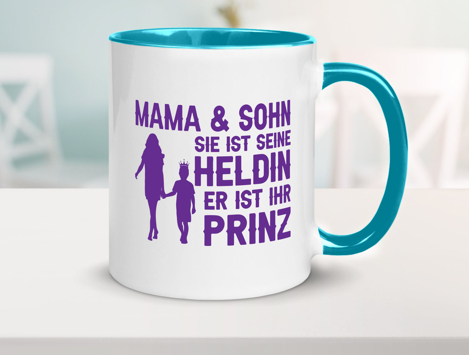 Mama &amp; Sohn | Helding Prinz Mutterliebe Geschenkidee Familie Humor Tasse