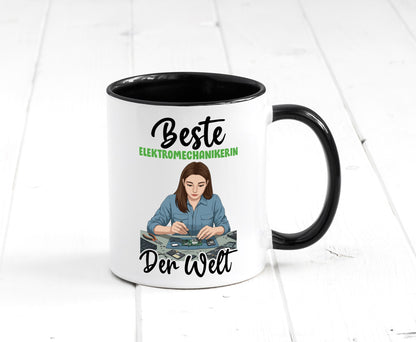 Beste Elektromechanikerin | Mechanikerin v2 Geschenkidee Humor Tasse