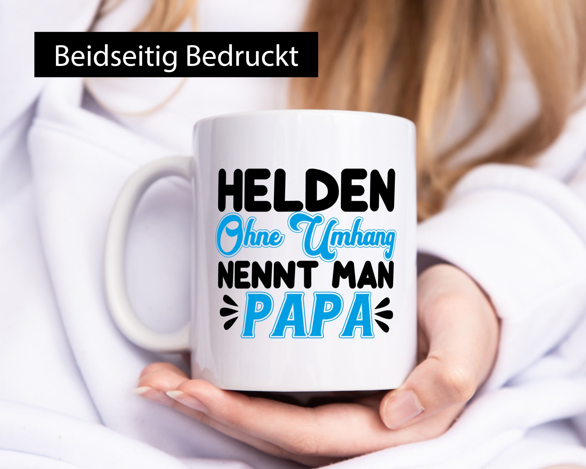 Superheld Papa Geschenk Humor Geschenkidee lustiger Spruch Tasse