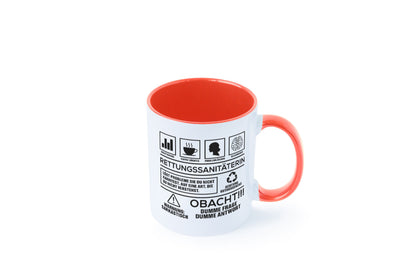 Achtung Probleme Rettungssanitäterin | Sanitäter Geschenkidee Humor Tasse