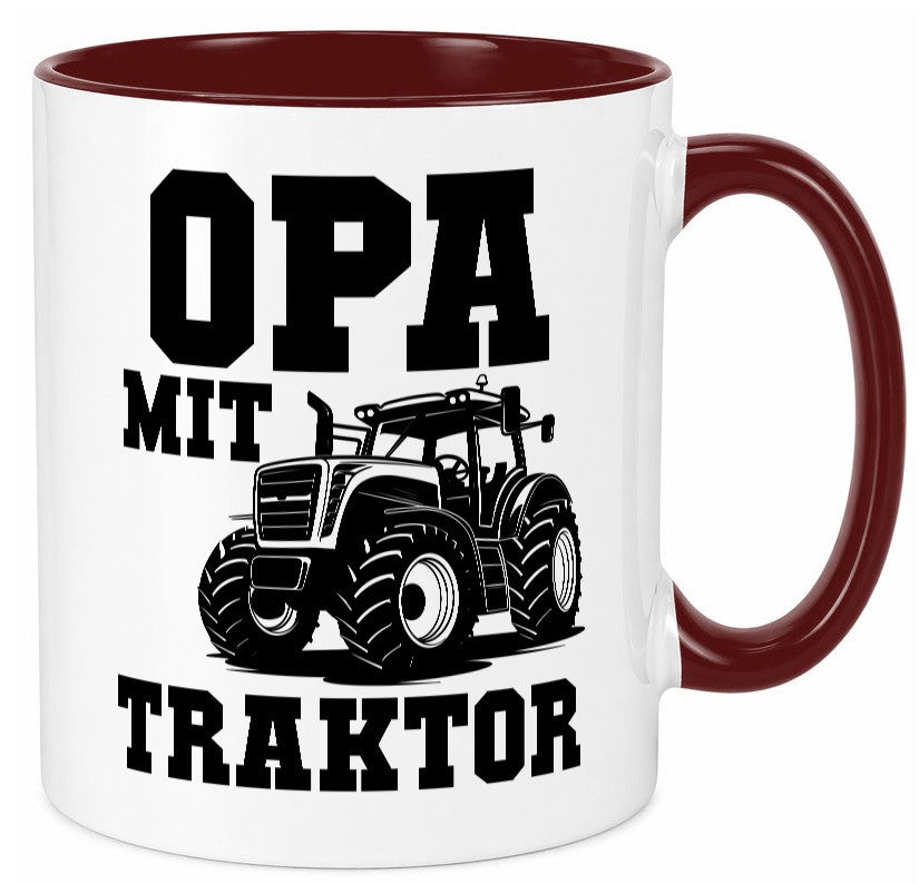 Opa mit Traktor | Geschenkidee Familie Humor Tasse