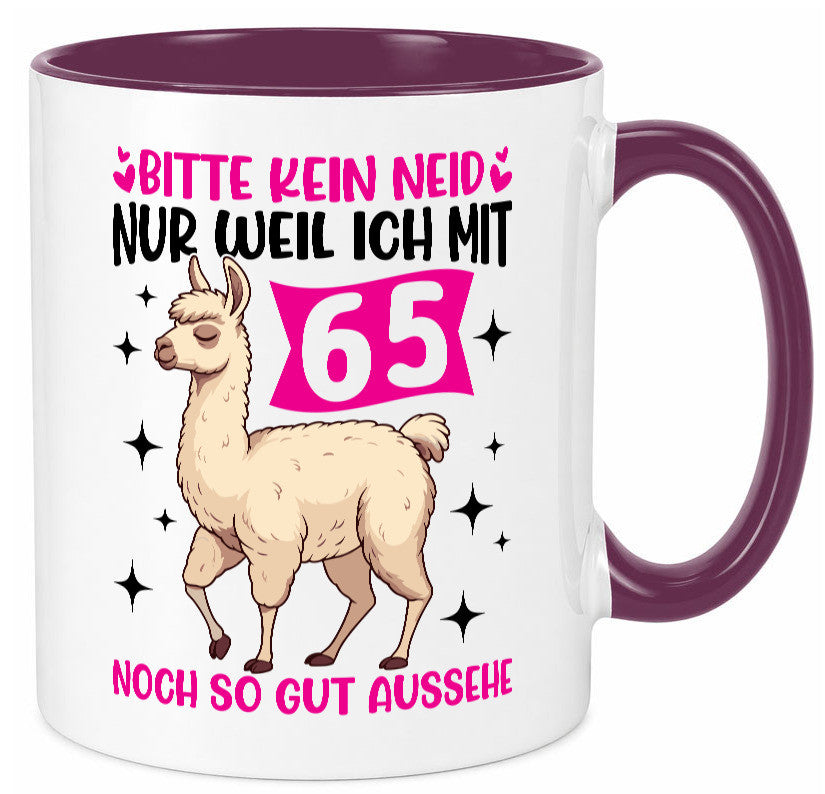 65. Geburtstag | 65 Jahre Lama gut aussehen Geschenkidee Humor Tasse