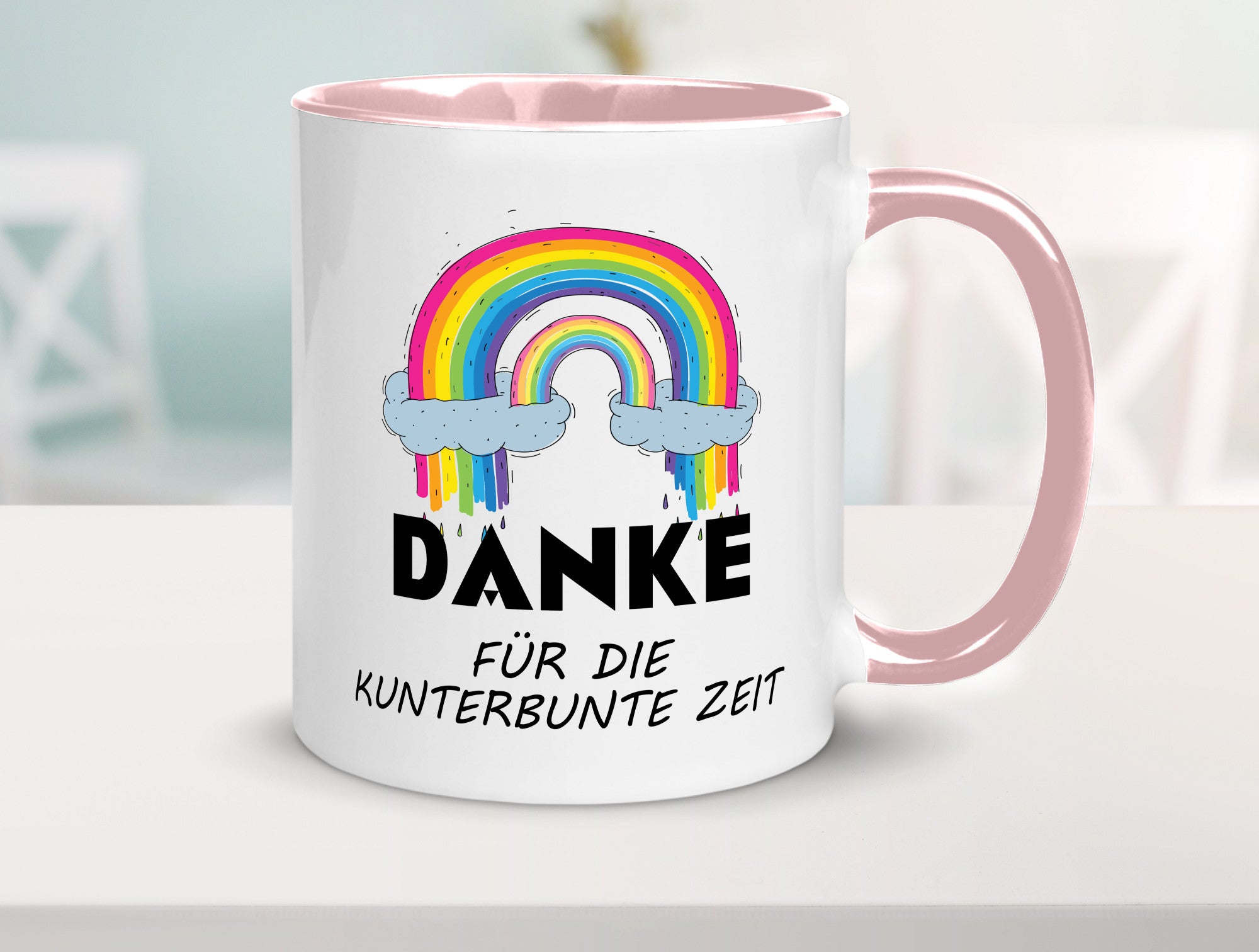 Danke für die Kunderbunte Zeit | Regenbogen lustiger Spruch Geschenk Humor
