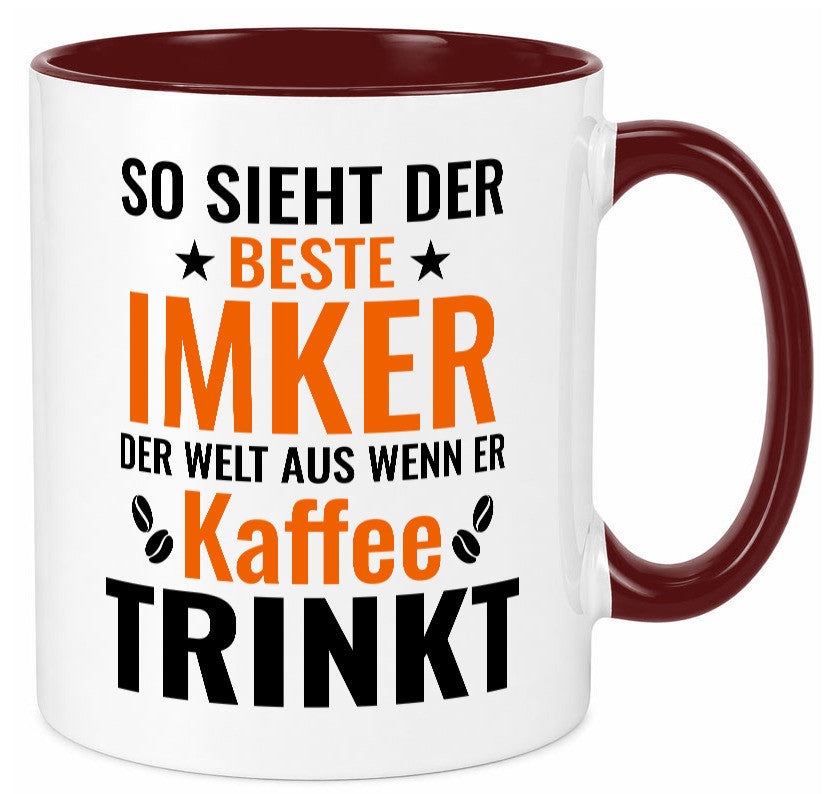 Kaffee trinkt: Imker | Imkerei lustiger Spruch Geschenk Humor Geschenkidee Tasse