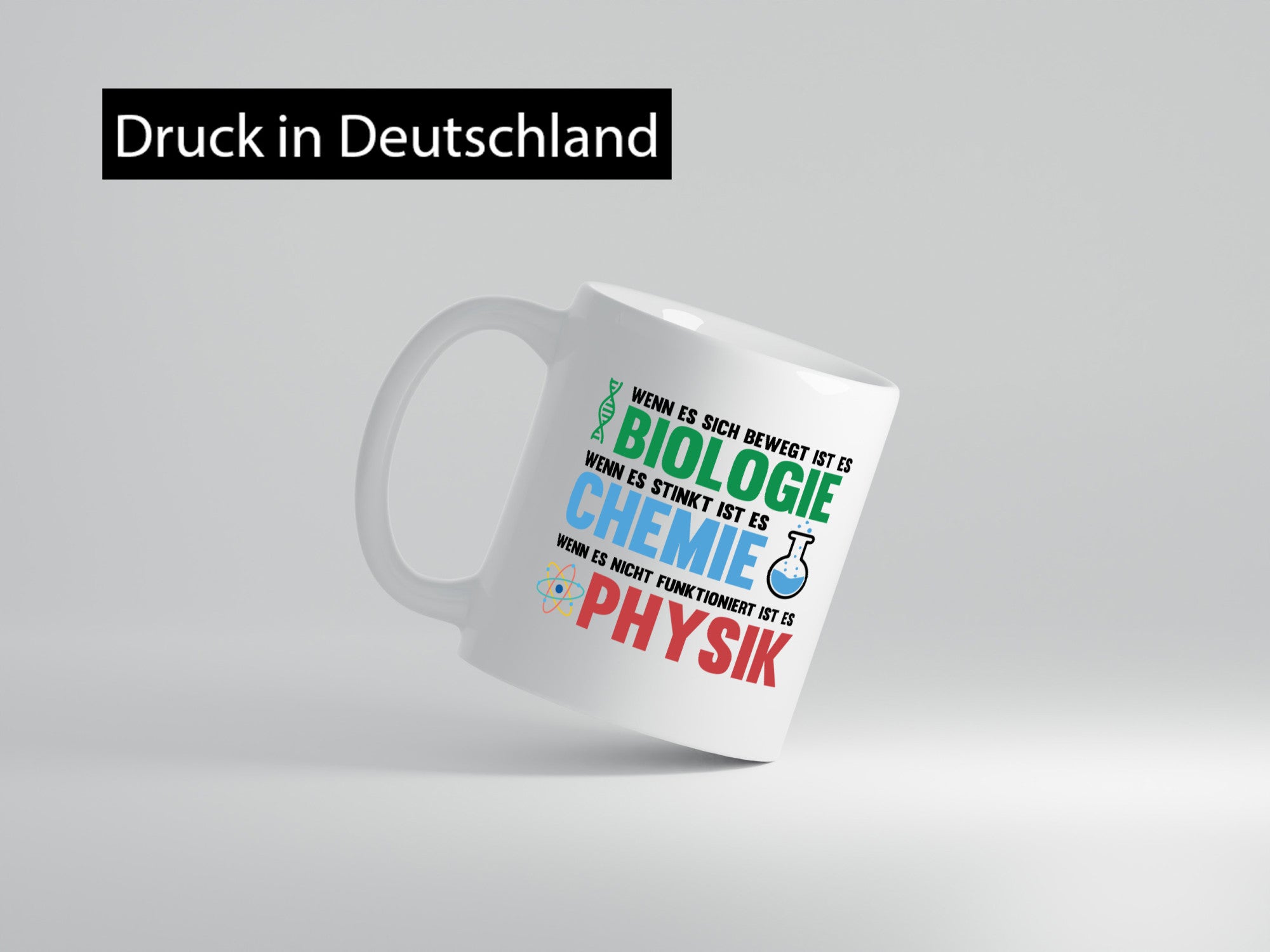 Biologie | Chemie | Psyche | Wissenschaft | Geschenkidee | Humor | Tasse