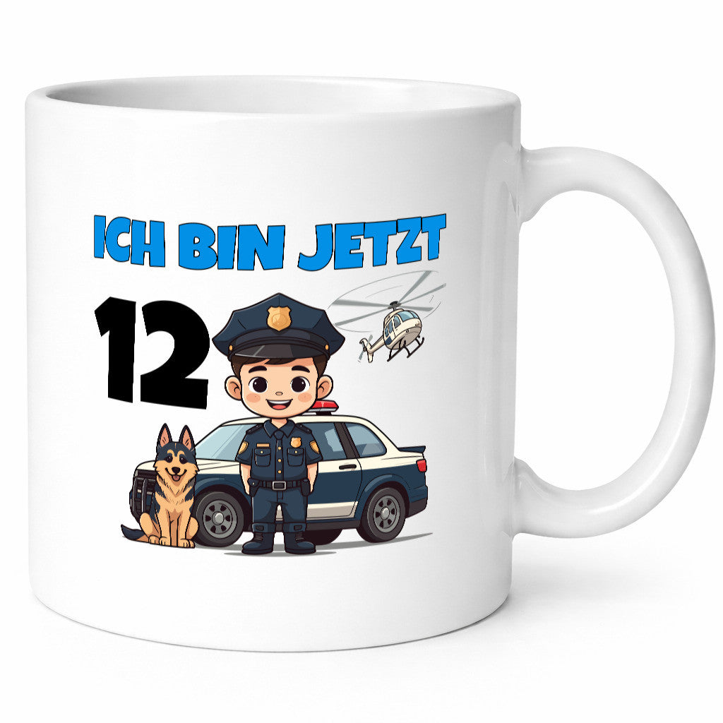 12. Geburtstag | 12 Jahre Polizei Kind Polizeiauto Geschenkidee Humor Tasse