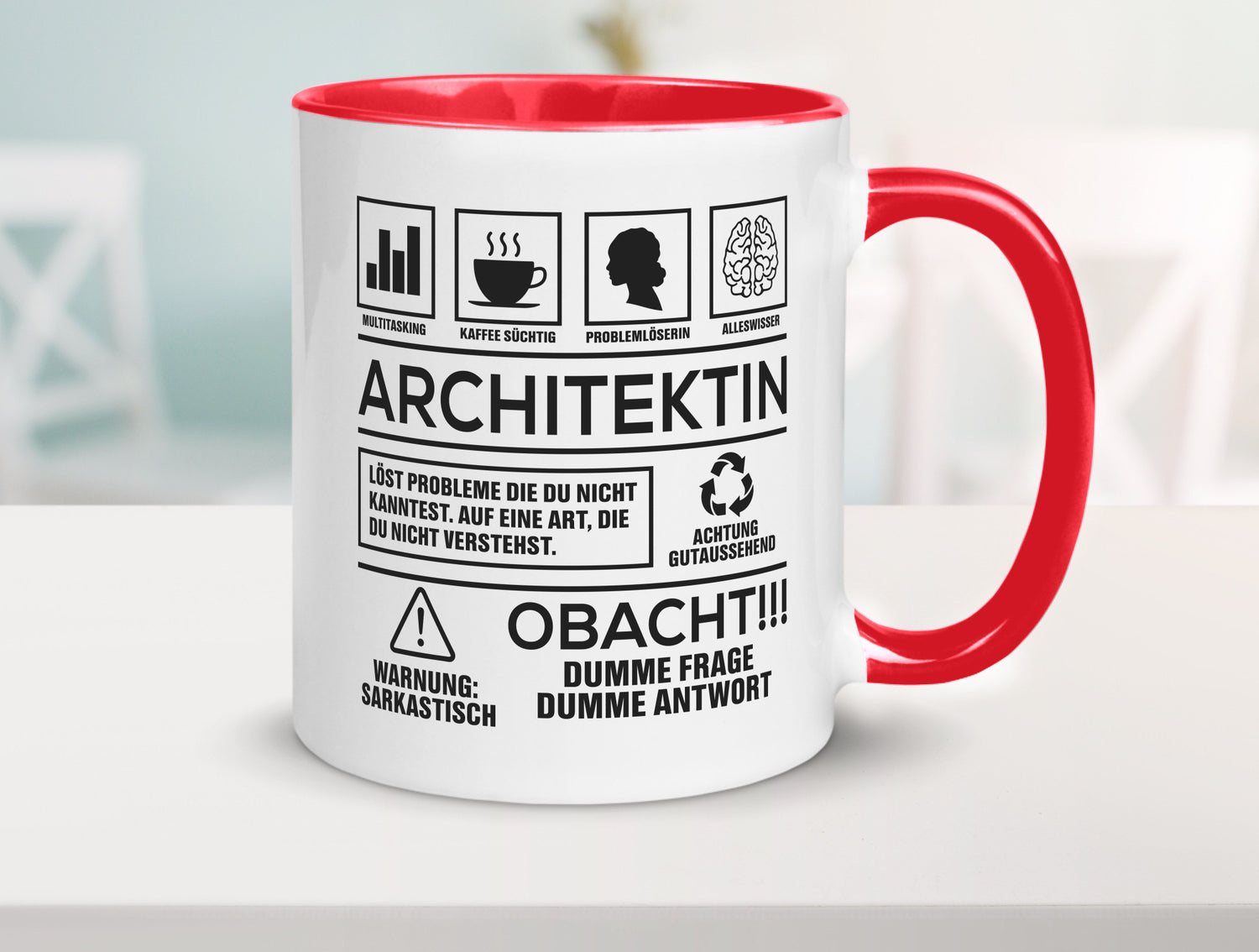 Achtung Probleme Architektin | Architektur Büro lustig Arbeit Kollegen Geschenk