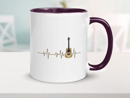 Gitarre Herzschlag | Motiv Musiker Rock Musik lustig Humor Geschenkidee