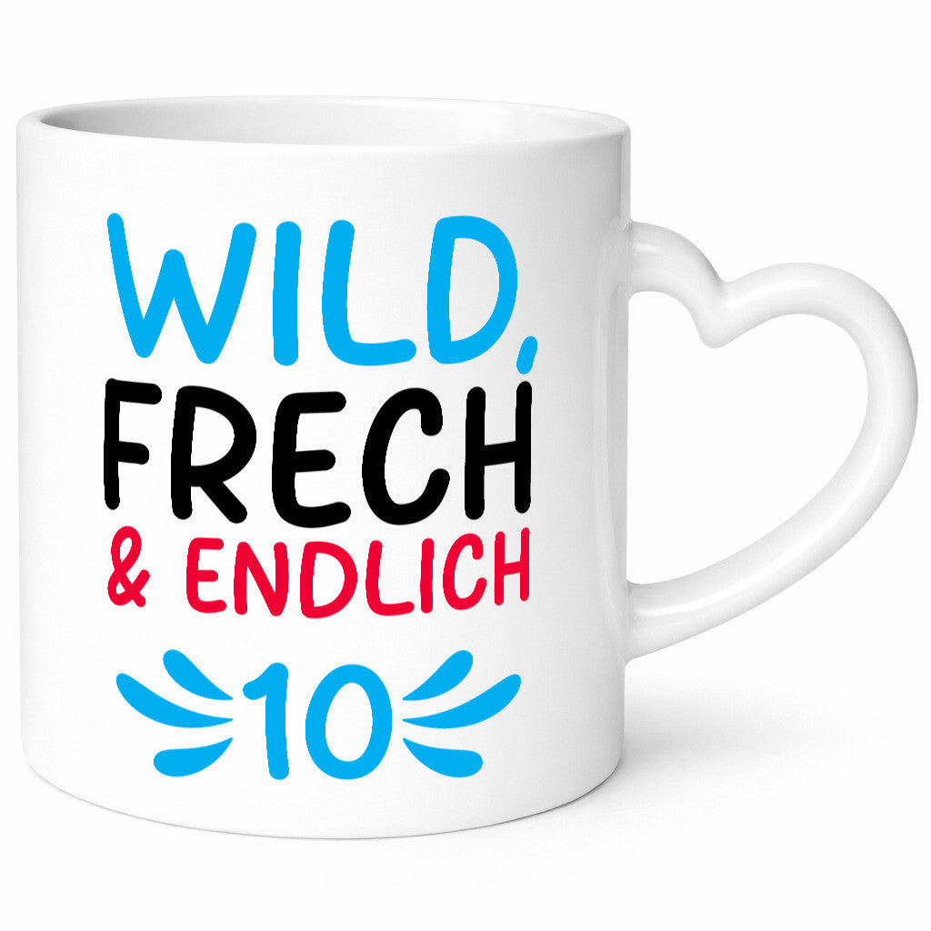 10. Geburtstag | 10 Jahre Wild &amp; Frech lustiger Spruch Geschenk Geschenkidee