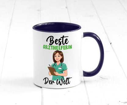 Beste Arzthelferin | Fachangestellte Medizin v2 Geschenkidee Humor Tasse