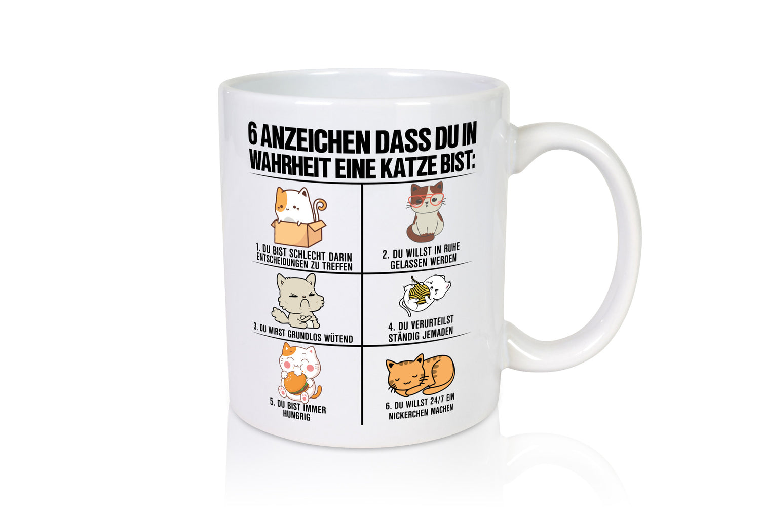 Katze Comic | Katzenbesitzer Tasse lustiger Spruch Geschenkidee Tierliebhaber