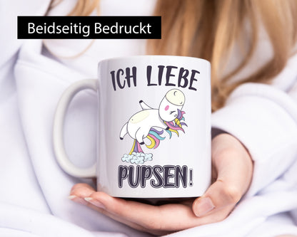 Ich liebe Pupsen v2 Geschenkidee Humor Tasse