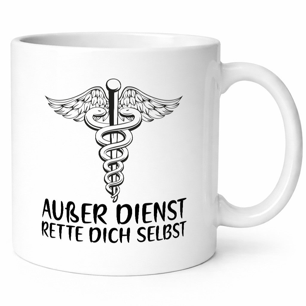 Außer Dienst | Sanitäter Rettung Rettungsdienst Puls Geschenkidee Humor Tasse