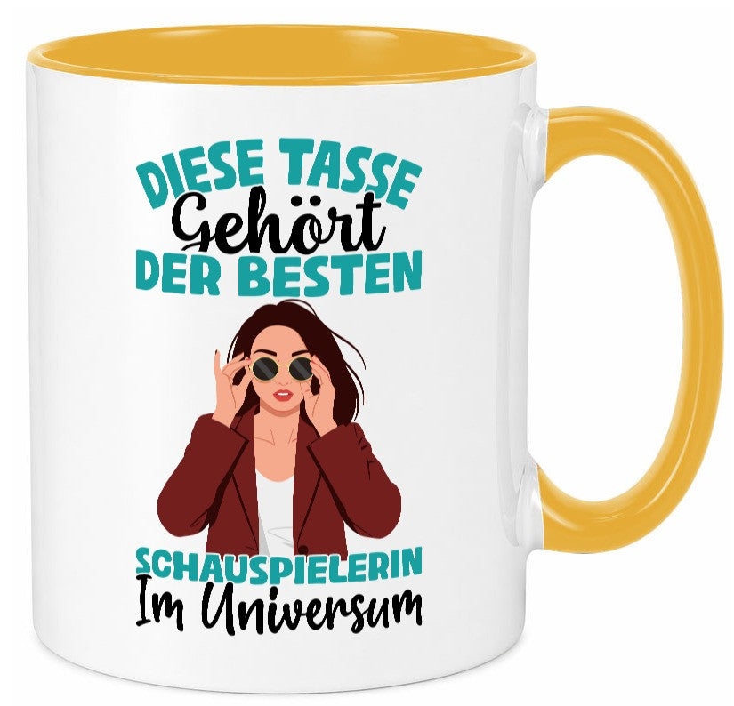 Im Universum: Schauspielerin | Theater Geschenkidee Humor Tasse