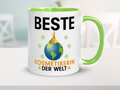 Welt Beste Kosmetikerin | Kosmetik Stylistin Visagistin Geschenkidee Humor Tasse