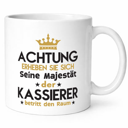 Seine Majestät Kassierer lustig Humor Geschenkidee Geschenk Tasse