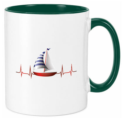 Segelboot Herzschlag | Segler segeln Boot Kapitän Geschenk Humor Geschenkidee