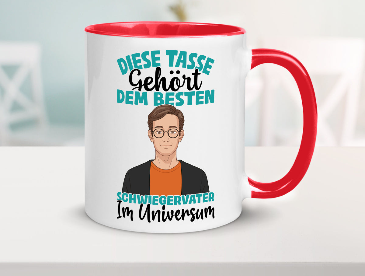 Im Universum: Schwiegervater |Schwiegersohn | Beziehung Geschenkidee Familie Tasse