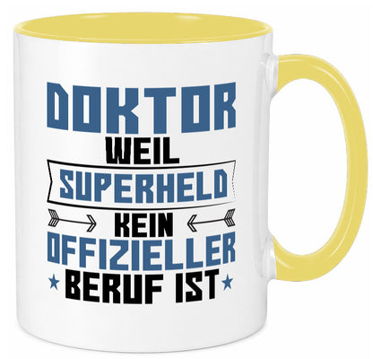 Superheld Doktor | Doktorand Doktortitel lustiger Spruch Geschenk Humor Tasse