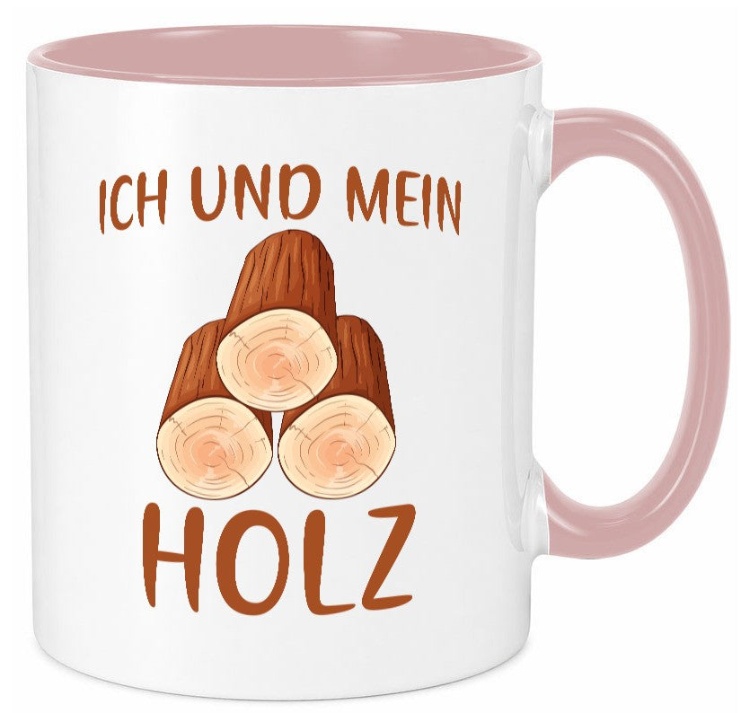Ich und mein Holz | liebhaber Holzfäller lustiger Spruch Geschenk Humor Tasse