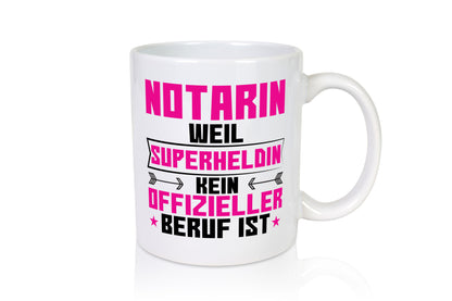 Superheldin Notarin | Juristin Geschenk Humor Geschenkidee lustiger Spruch Tasse