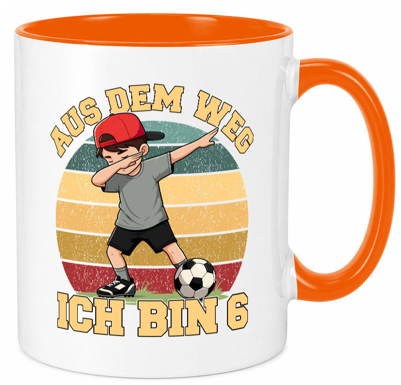 6. Geburtstag | 6 Jahre Fußball Junge Fußballer Geschenk Geschenkidee lustiger Tasse