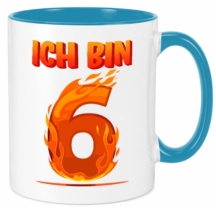 6. Geburtstag | 6 Jahre Drache lustig Geschenkidee Geschenk Tasse