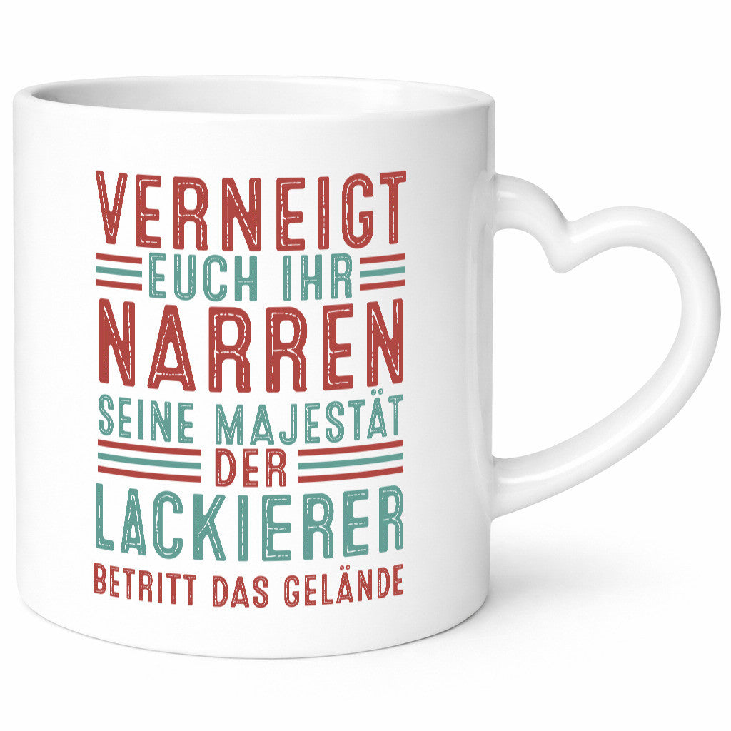 Verneigt euch: Lackierer | Definition lackieren Humor Geschenkidee Tasse