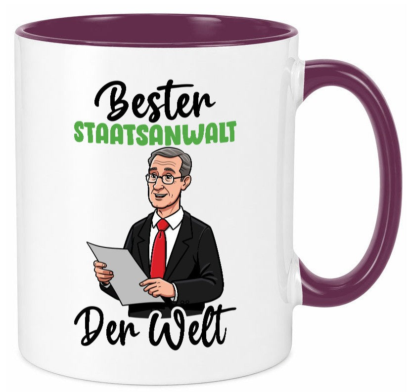Bester Staatsanwalt | Anwalt Jurist v2 Geschenkidee Humor Tasse