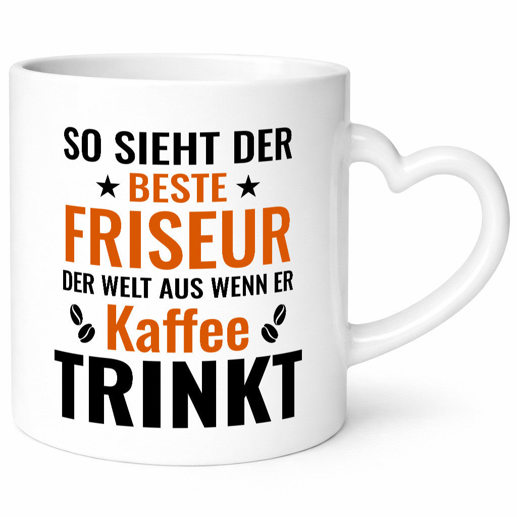 Kaffee trinkt: Friseur | Frisör lustig Humor Geschenkidee Geschenk Tasse