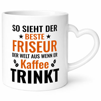 Kaffee trinkt: Friseur | Frisör lustig Humor Geschenkidee Geschenk Tasse