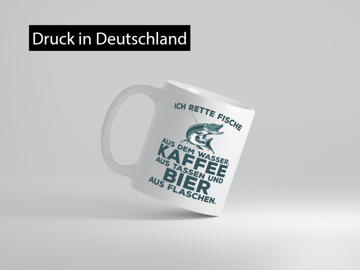 Ich rette Fische | Angler Tasse Biertrinker Humor Geschenkidee