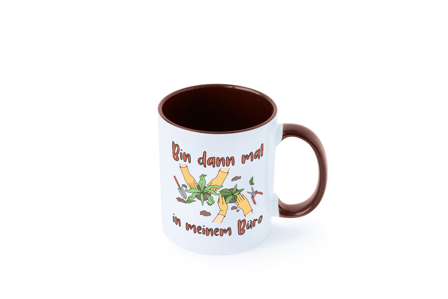Bin im Büro | Gartenarbeit Pflanzen Humor Witz Geschenkidee Arbeit Kollegen