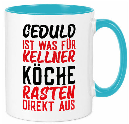 Köche rasten aus | Kellner Geduld Küchenchef Restaurant Geschenk Arbeit Tasse