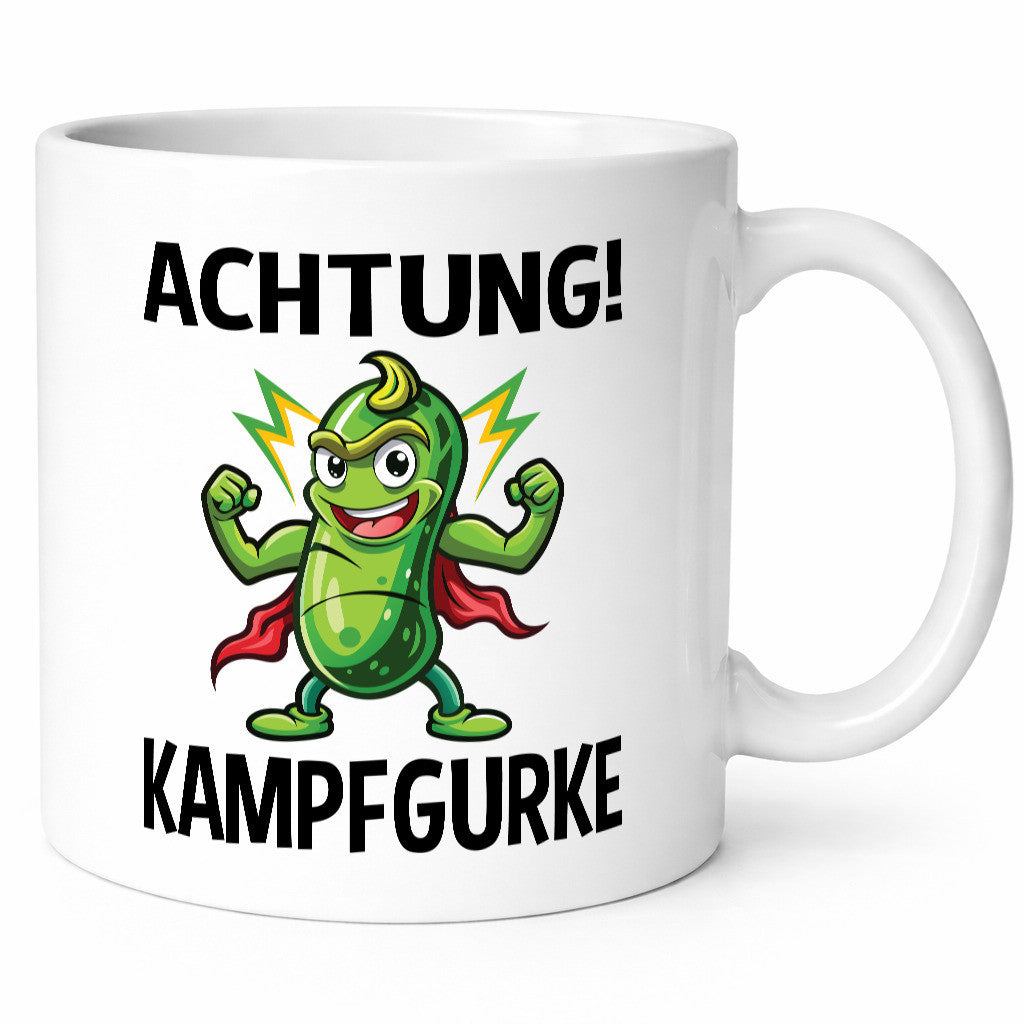 Achtung Kampfgurke | Kult Lustige Gurke v2 Humor Geschenkidee Tasse
