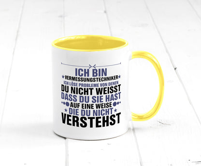 Löse Probleme: Vermessungstechniker | Techniker Humor Geschenkidee Tasse