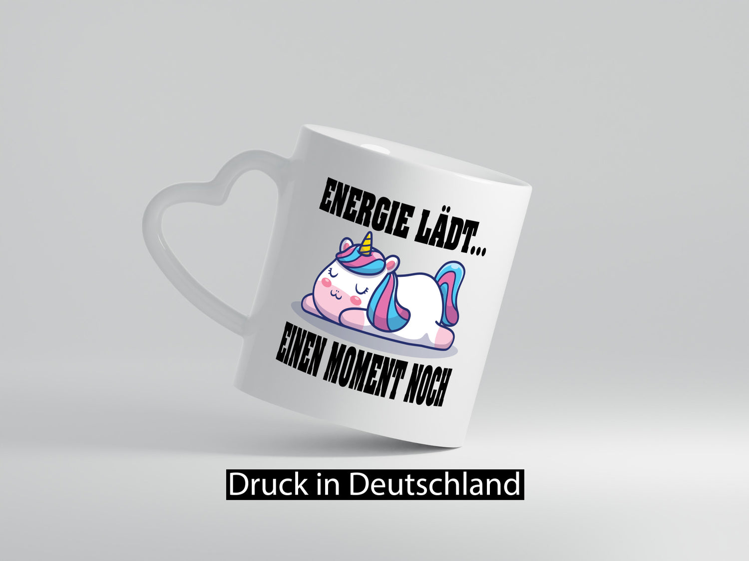 Energie Lädt einen Moment noch | Einhorn Faul Humor Geschenkidee Tasse