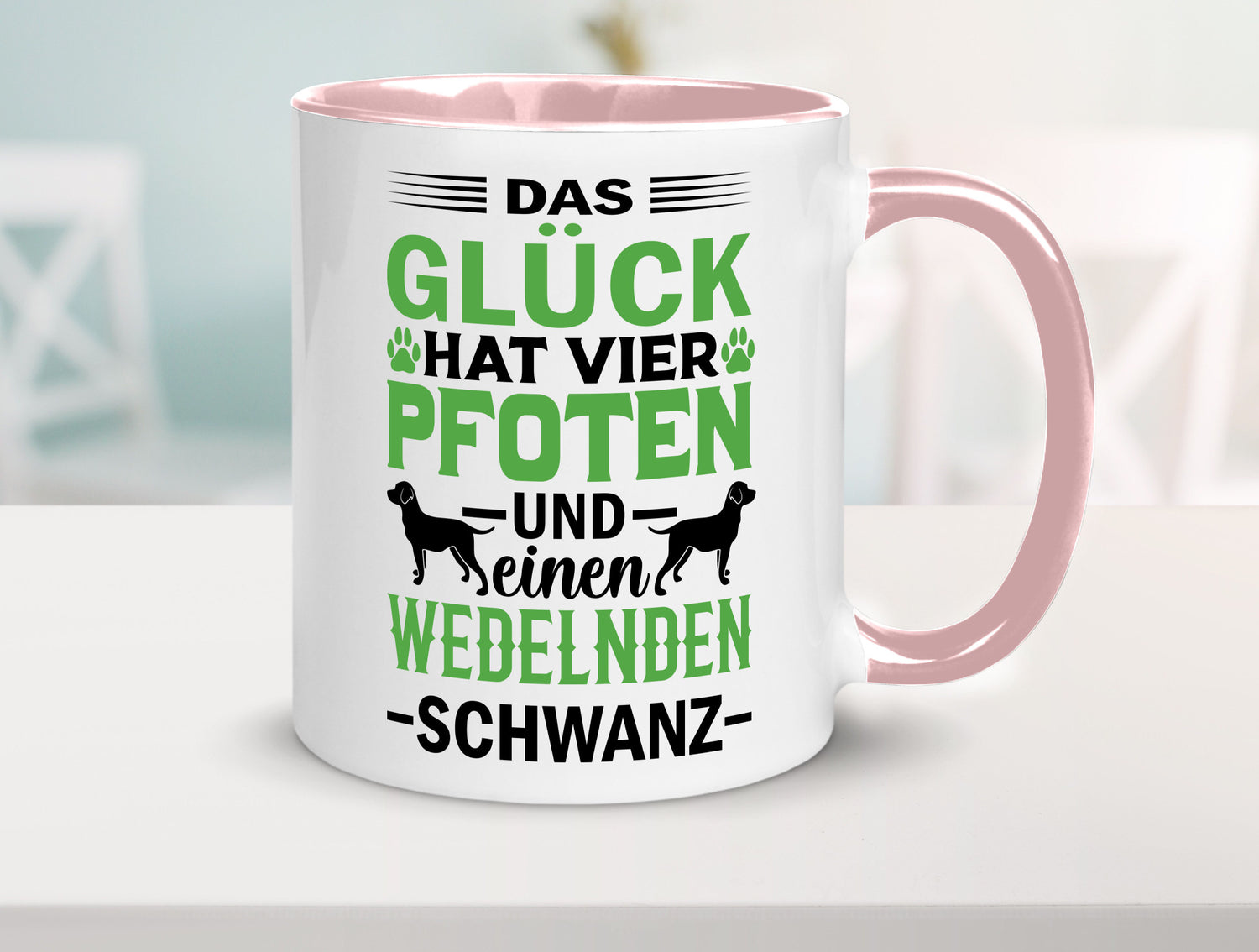 Das Glück hat 4 Pfoten | Hundeliebhaber Ich liebe Hunde Geschenk Tierliebhaber