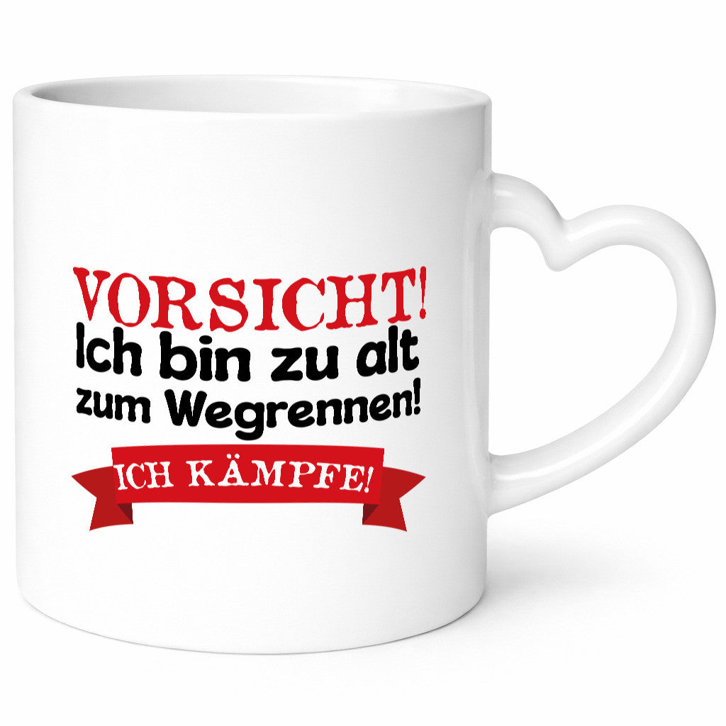 Bin zu alt zum wegrennen ich kämpfe | Alter Mann lustiger Spruch Geschenk Humor