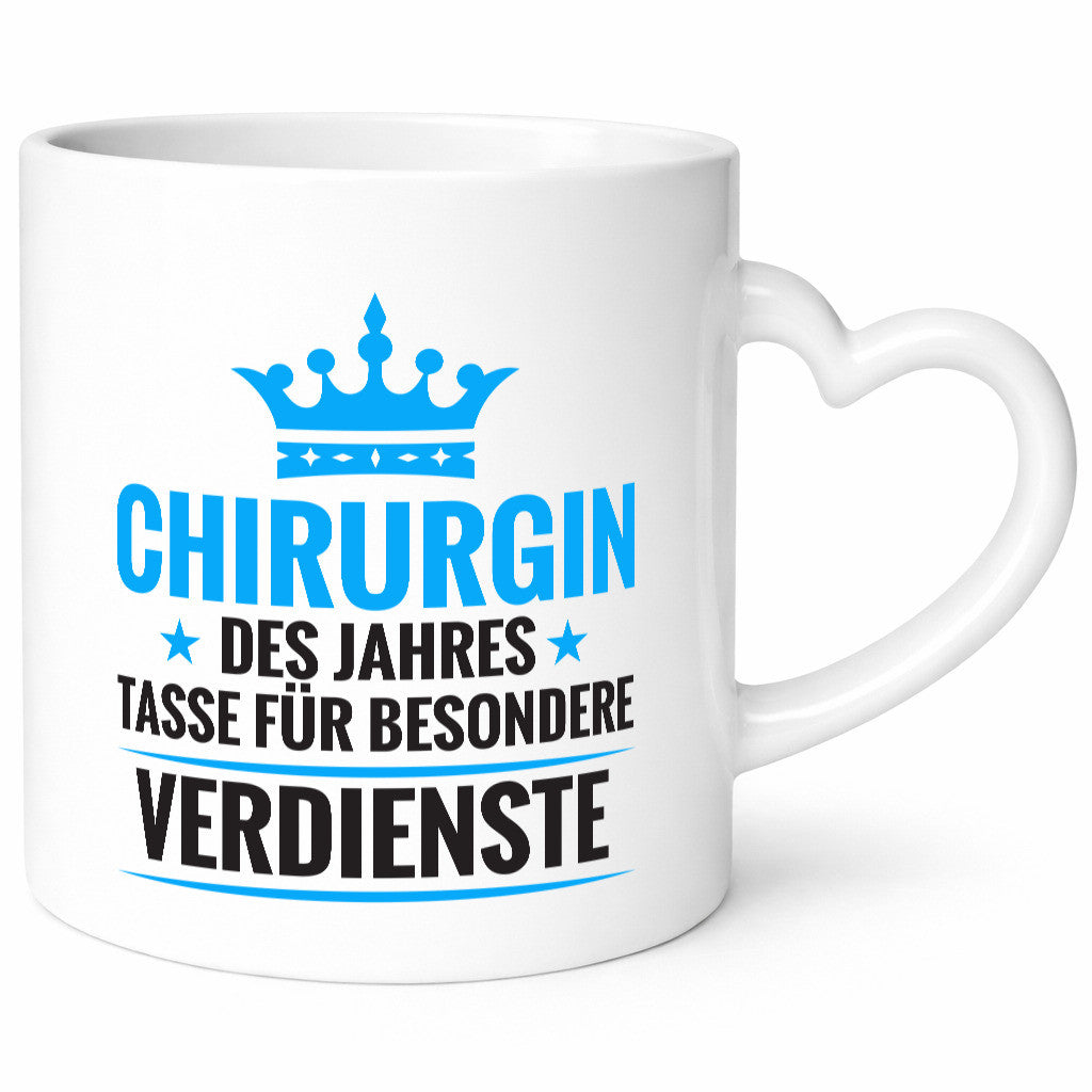 Besonderer Verdienst: Chirurgin | Chirurgie Krankenhaus Humor Geschenkidee Tasse
