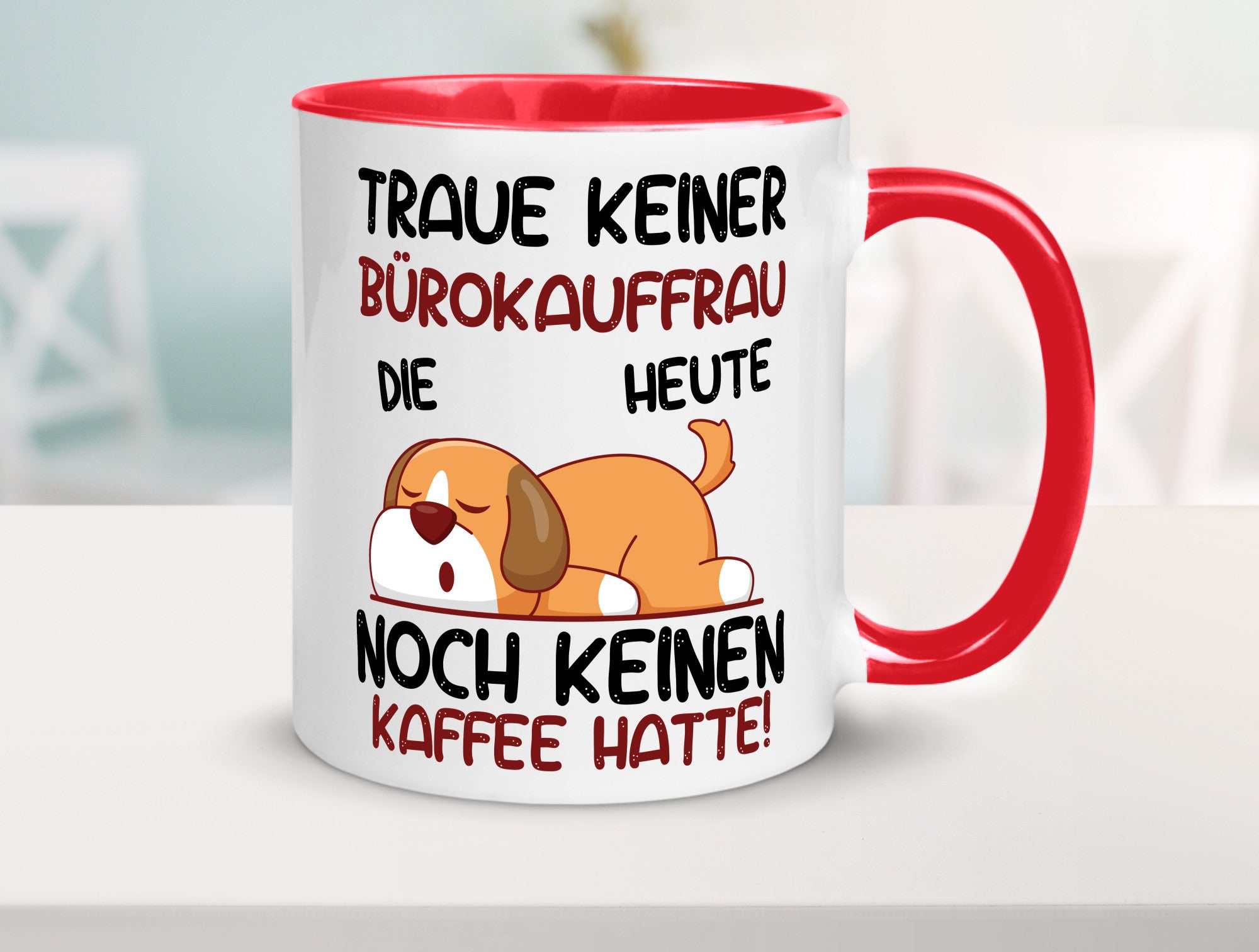 Traue keiner Bürokauffrau | Kauffrau lustig Arbeit Kollegen Büro Geschenk Tasse