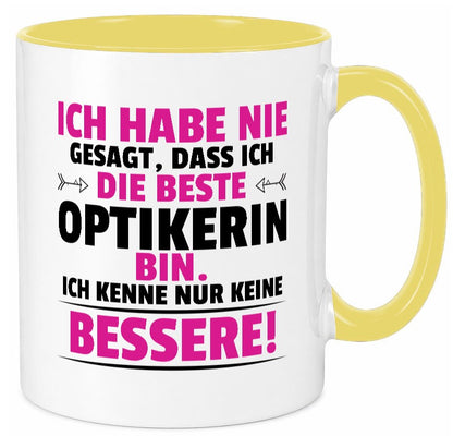 Die Beste Optikerin | Augenoptik Geschenkidee Humor Tasse