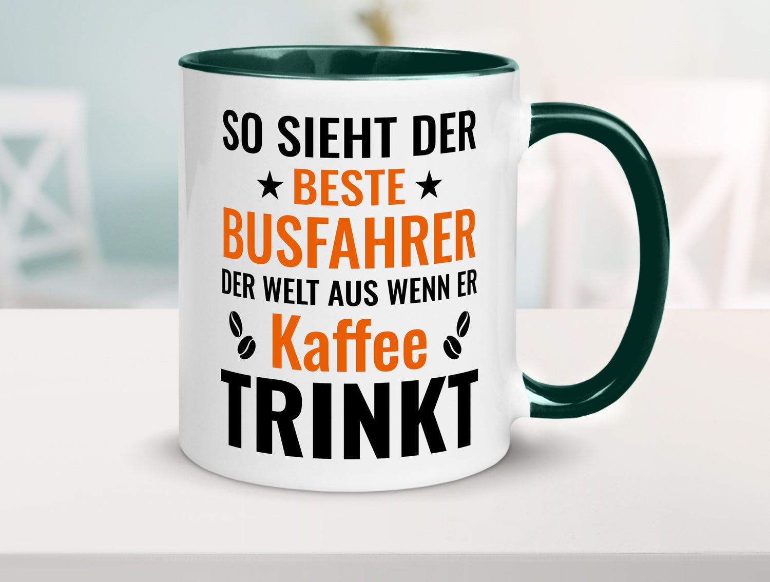 Kaffee trinkt: Busfahrer | Berufsfahrer Fahrer Geschenk Arbeit Kollegen Büro