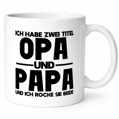Zwei Titel, Opa, Papa, rocke beide | Opa Papa lustig Familie Geschenkidee