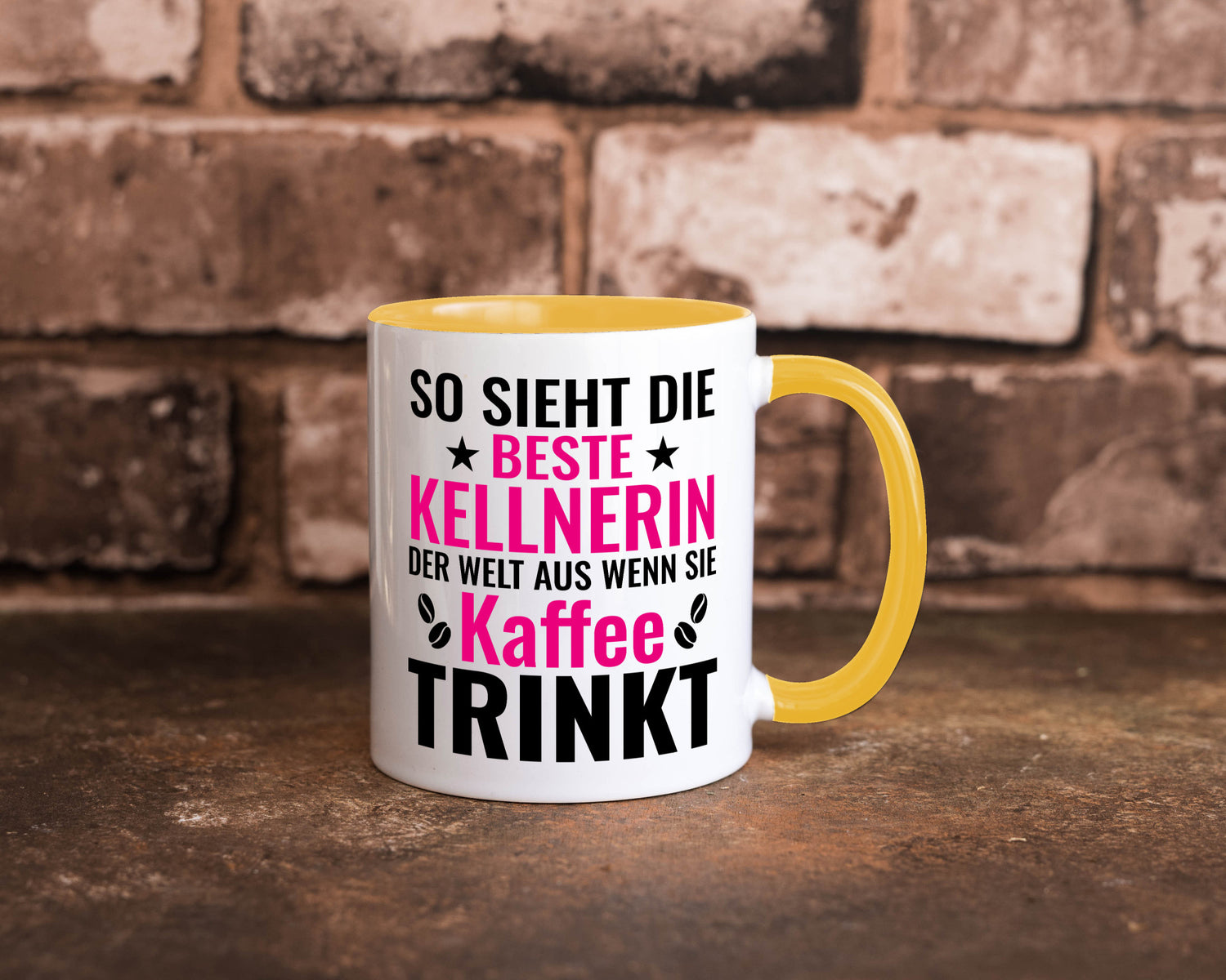 Kaffee trinkt: Kellnerin | Beruf kellnern Bedienung Humor Arbeit Kollegen Büro