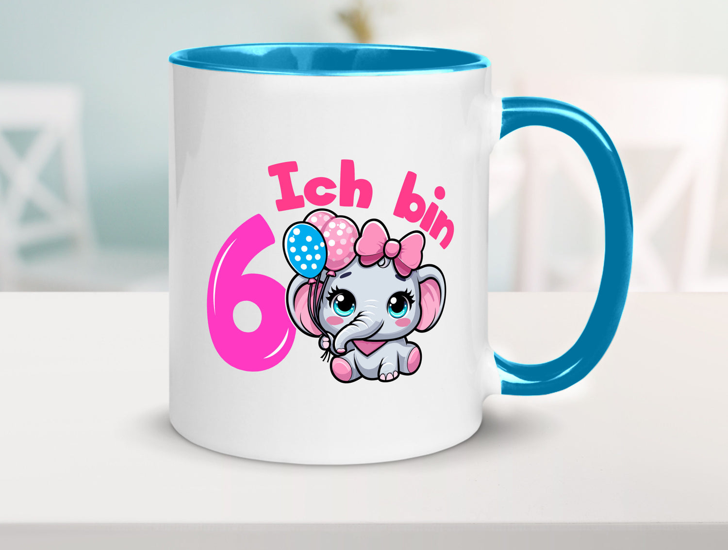 6. Geburtstag | 6 Jahre Elefant Mädchen Humor Geschenkidee Tasse